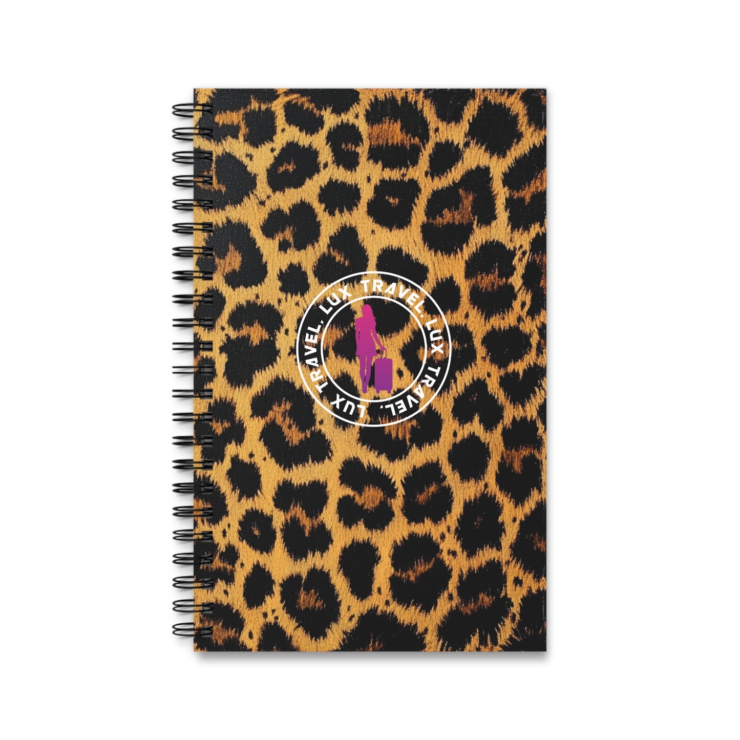 Leopard Diva Passport Stamps Spiral Journal (EU)