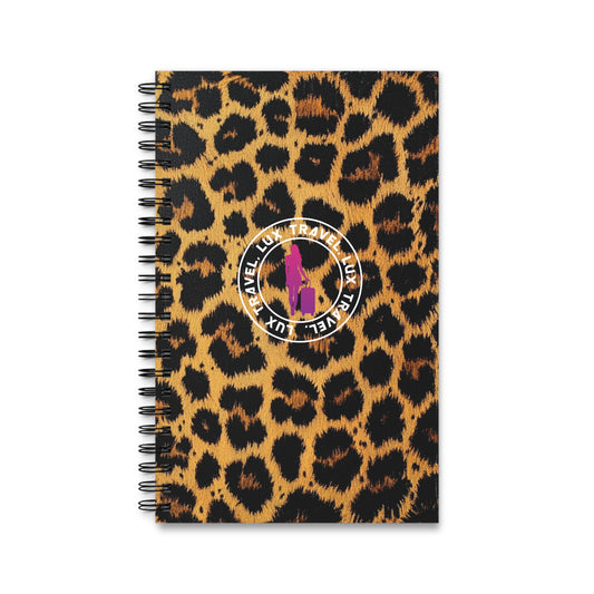 Leopard Diva Passport Stamps Spiral Journal (EU)