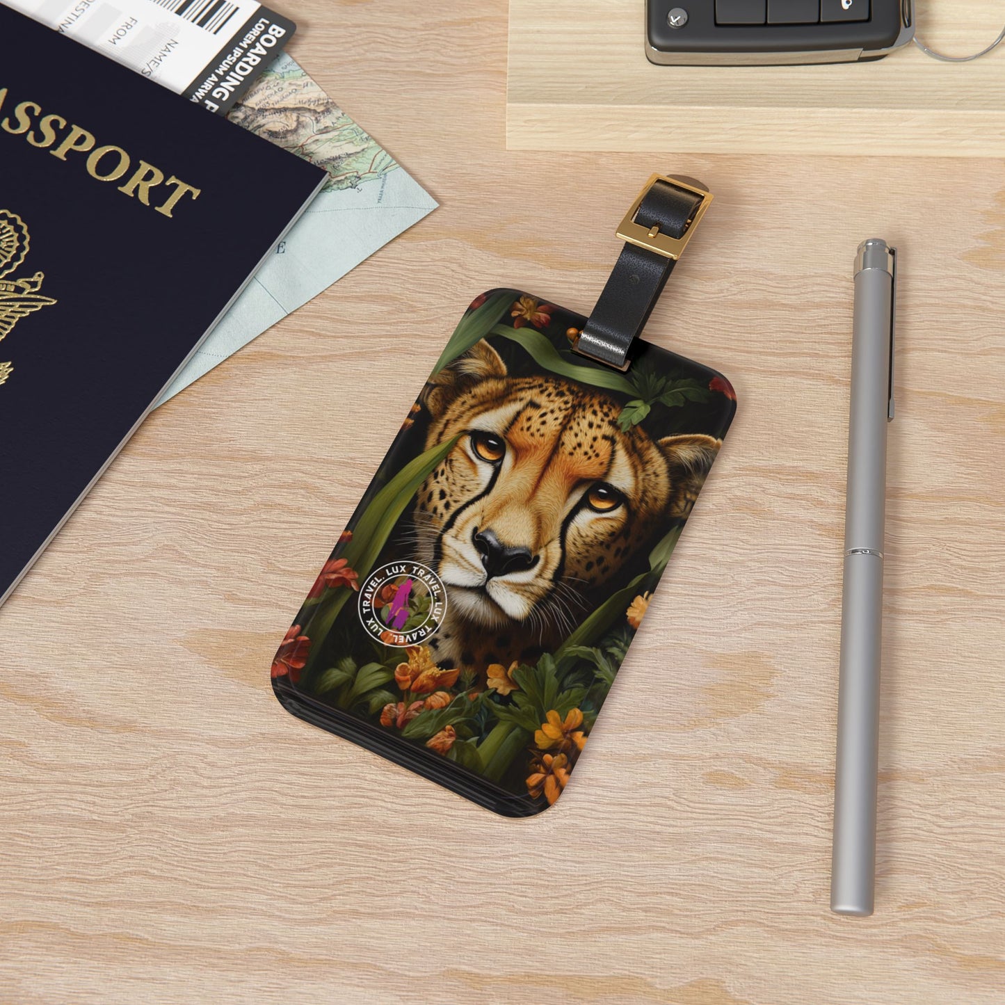 Cheetah Print Luggage Tag
