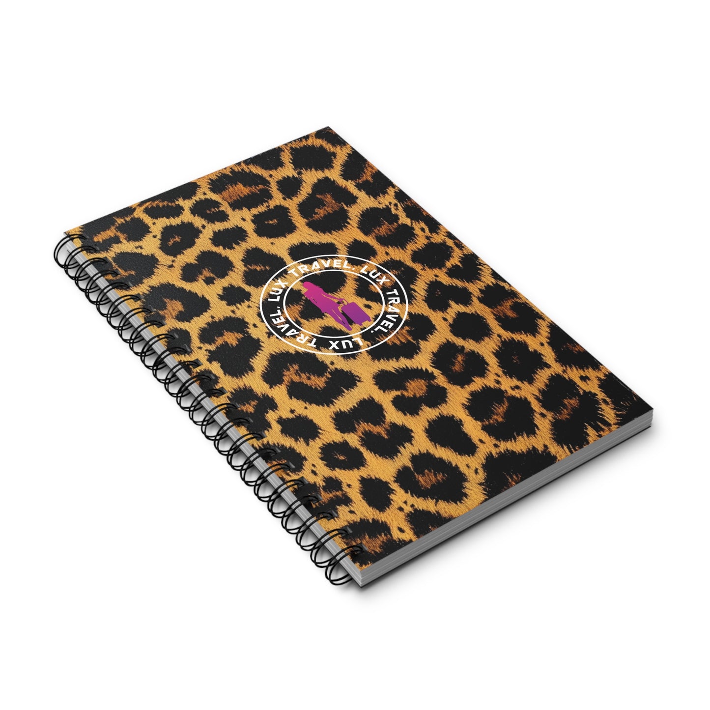 Leopard Diva Passport Stamps Spiral Journal (EU)